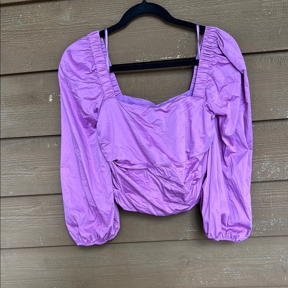 Veronica Beard Kayla orchid violet crop blouse size 4 - Picture 2 of 6
